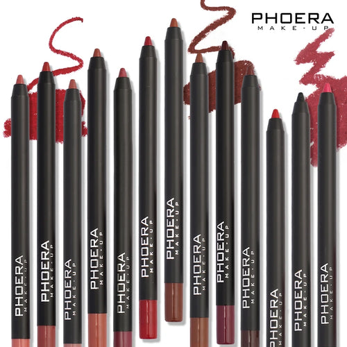 Waterproof Matte Lipliner Pencil Sexy Red Contour Tint Lipstick Lasting Non-stick Cup Moisturising Lips Makeup Cosmetic 12Color