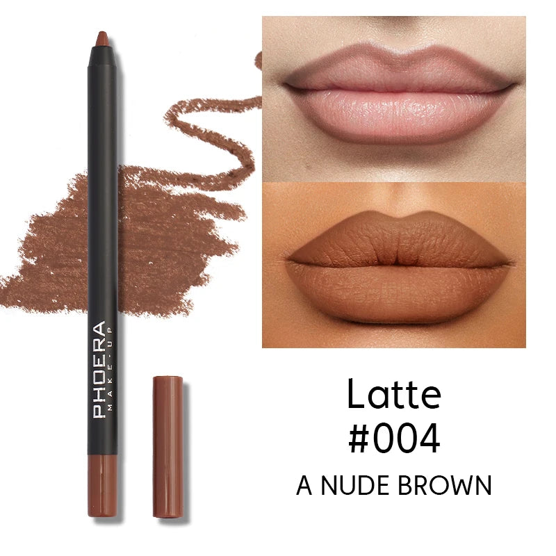 Waterproof Matte Lipliner Pencil Sexy Red Contour Tint Lipstick Lasting Non-stick Cup Moisturising Lips Makeup Cosmetic 12Color