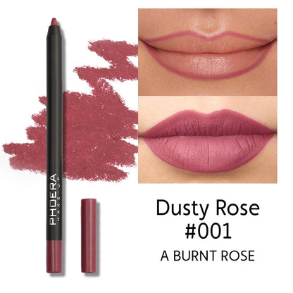 Waterproof Matte Lipliner Pencil Sexy Red Contour Tint Lipstick Lasting Non-stick Cup Moisturising Lips Makeup Cosmetic 12Color